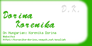 dorina korenika business card